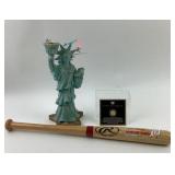 Statue of Liberty Figure, RNC Life Member Pin, Toy