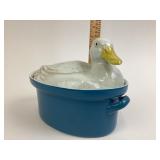 Hall Carbone Porcelain Lidded Duck Dish