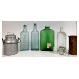Viko Aluminum Milk Can, Owens Glass Water Bottle,