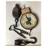 Purina Feed Saver Scale, Iron Pulleys, Sheep Shear
