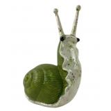 Ceramic Snail Figurine With Green Shell