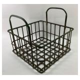 Metal Green Wire Basket With Handles