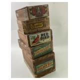 Antique Wooden Cigar Boxes Ft Wayne Coony Hazzard