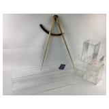 Wall Art Compass, Acrylic Shelves & Boxes