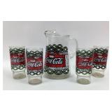Coca-Cola Pitcher & Glass Set 5 pc Set