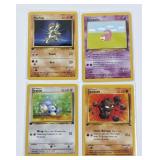 4 Vintage Pokemon First Edition Cards