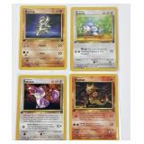 4 Vintage Pokemon First Edition Cards