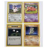 4 Vintage Pokemon First Edition Cards