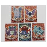 5 Vintage Pokemon Topps Cards