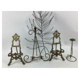 Metal Easels And Wire Tree Display