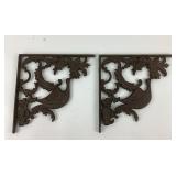 Cast Iron Architectural Brackets with Bird, Floral