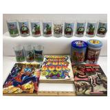 1980s Arby Glasses, Stan Lee Mighty Marvel Book, B