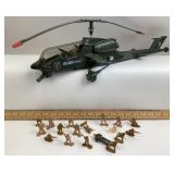 Toy Soldiers, G I Joe Wild Bill Helicopter & Actio