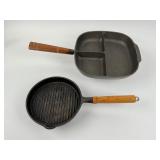 7.5' Cast Iron Gril Skillet & 10' Tri Pan Skillet
