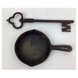 6' Cast Iron Skillet & 13.5' Skeleton Key