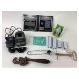 Commemorative Coin, Ryobi Charger, Pipe Tools