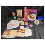 Cookbooks, Oneida Ice Tongs, Candles