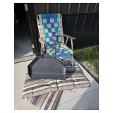 Lawn Chair, Fireplace Ash Shovel, Iron Tools
