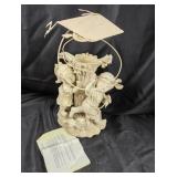Cherubic Figurine With Tree, Kite Details