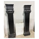 Decorative column facades, 6 metal ceiling panels