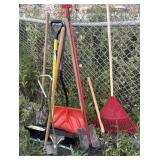 Shovels, garden tools