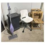 Rolling, Folding chairs, cabinet, shark steam mop
