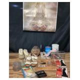 Cracker Jacks Tin, American Eagle Shoes, Brass Rub