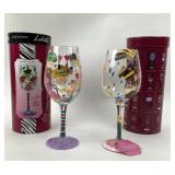 Lolita Wine Glasses Birthday Cake, Love You So Muc