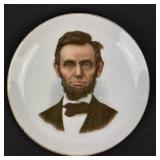 Abraham Lincoln Gold Trim Plate Manufactured by