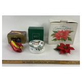Avon Poinsettia, Mikasa Christmas Magic, Polonaise