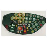 Girl Scouts Sash With Merit Badges