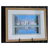 Framed Architectural Print With Gilt Frame
