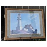 Framed Lighthouse Art Print