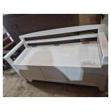 Wood Storage Bench White 18 in. X 46 in. X 26 in.