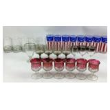 Glassware Including Bicentennial, Ruby, Floral