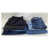 Women's Denim Jeans, Black Pants