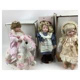 Porcelain Dolls on Stands, Rocking Horse Accessory
