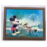 Welby By Elgin Mickey Mouse Bambi Wall Clock