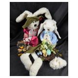 Easter Bunny Decor With Accessories