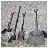 Shovels - 4 - Metal Short Handle Garden Shovel,