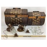 Woven Treasure Chests, Crystal Prisms, Sconce Peta