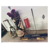 Golf clubs, bag, caddy, Arnold Palmer putter
