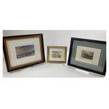 Framed original Watercolor Prints by Various Artis