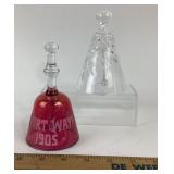 Ruby Flash Glass Bell, ï¿½Waterford Crystal Etched G
