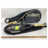 Prince Triple Threat Tennis Racquets With Covers