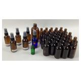 Amber Glass Bottles With Spray Tops