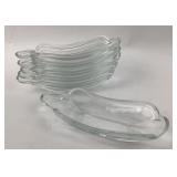 Indiana glass Clear Glass Banana Split Dishes