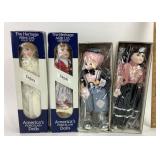Heritage Mint Ltd Porcelain Dolls Debra, Heidi, Cl