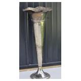 Silver-Plated Trumpet Vase with Twisted Rope Motif