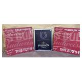 Patron Lighted sign, 2 wood Budweiser signs
